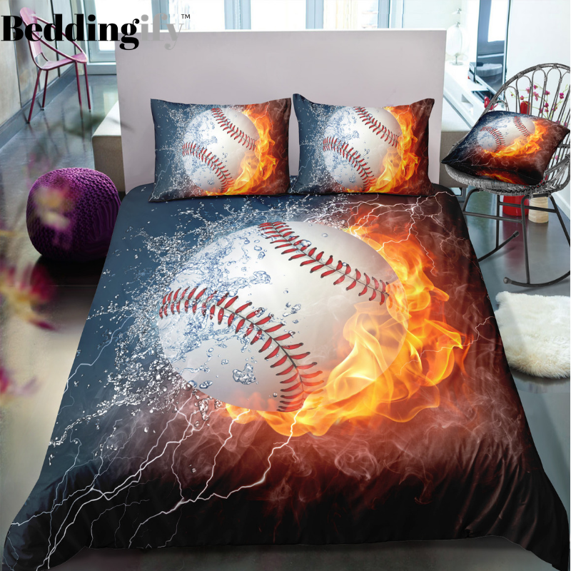 Flame Baseball Bedding Set - Beddingify