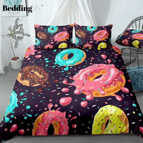 Image of Pink Chocolate Donuts Bedding Set - Beddingify