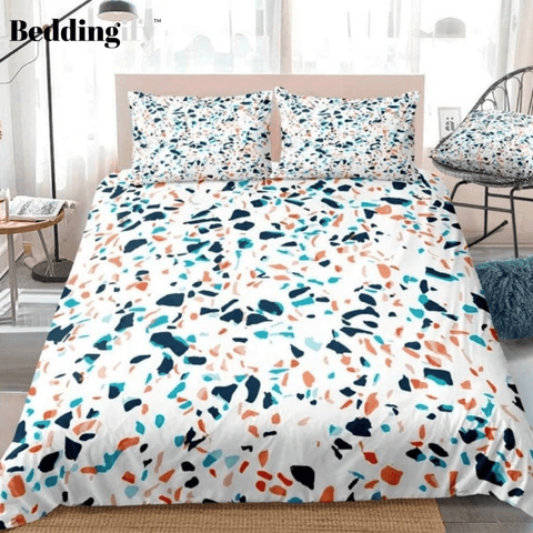 Image of Irregular Stone Colorful Marble Bedding Set - Beddingify
