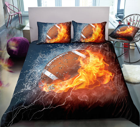 Image of Flame American Football Bedding Set - Beddingify