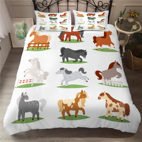 Image of Variety of Horses Bedding Set