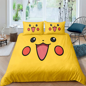 Cute Pika Emoji Bedding Set