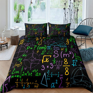 Colorful Math Equation Bedding Set