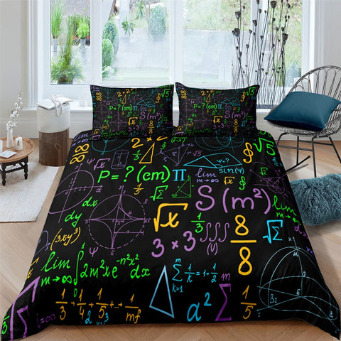 Image of Colorful Math Equation Bedding Set