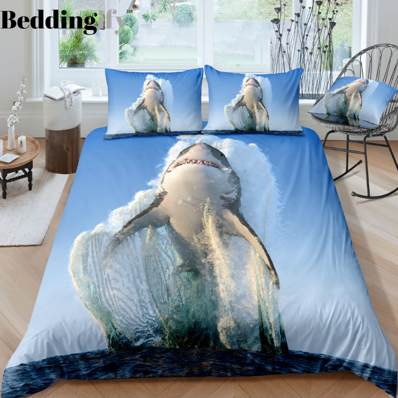 Flying Shark Bedding Set - Beddingify