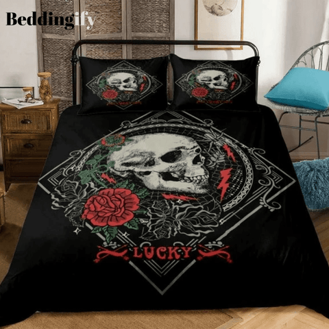 Image of Rose Gothic Skull Bedding Set - Beddingify