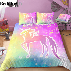 Tie Dyed Unicorn Lash Bedding Set - Beddingify