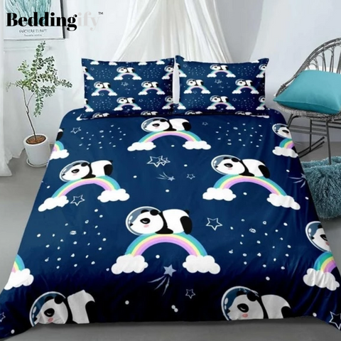 Image of Rainbow Panda Bedding Set - Beddingify