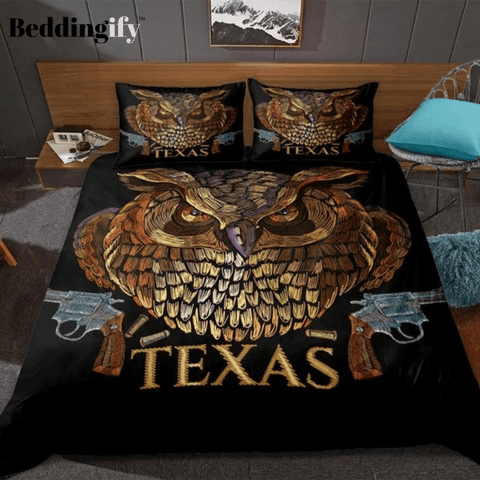 Image of Retro Owl Printed Bedding Set - Beddingify