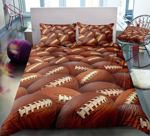 Image of American Footballs Bedding Set - Beddingify