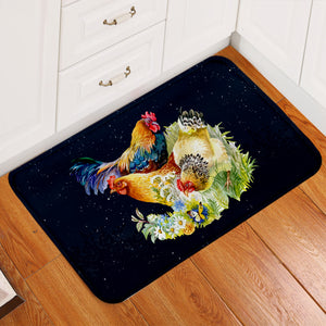 Chickens Starry Door Mat