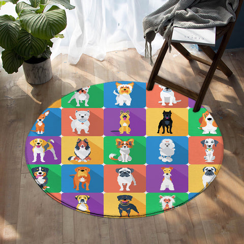 Image of Pup Profiles SW1565 Round Rug