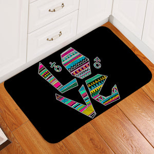 Textile LOVE Black Door Mat