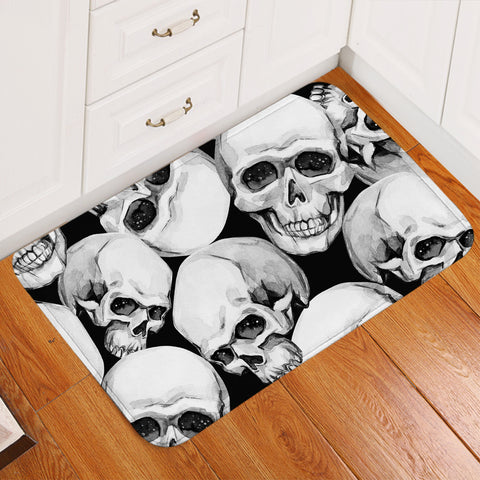 Image of Skull Pile Door Mat