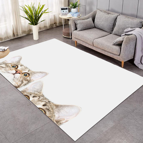 Image of Curious Cats White SW1502 Rug