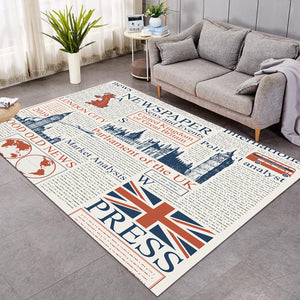 UK Newspaper SW1508 Rug