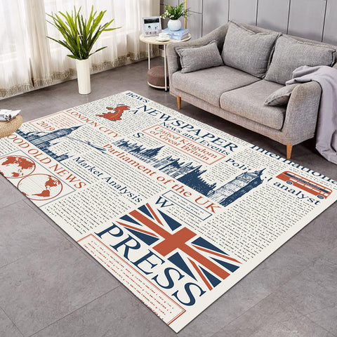 Image of UK Newspaper SW1508 Rug