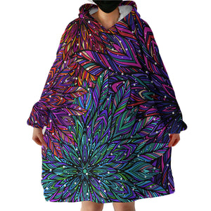 Tropical Leaves SWLF2035 Hoodie Wearable Blanket