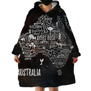 Australia SWLF1759 Hoodie Wearable Blanket