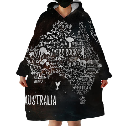 Image of Australia SWLF1759 Hoodie Wearable Blanket