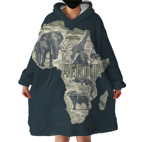 Image of Africa SWLF1543 Hoodie Wearable Blanket