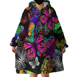 Butterflies SWLF2228 Hoodie Wearable Blanket