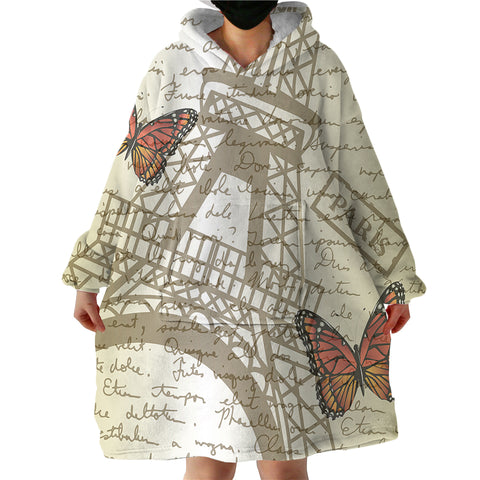 Image of Butterfly Letter SWLF1537 Hoodie Wearable Blanket