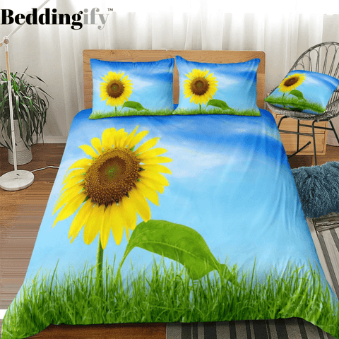 Image of Sky Sunflower Bedding Set - Beddingify
