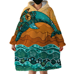 Dolphin SWLF1397 Hoodie Wearable Blanket