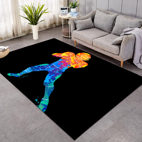Image of Rugby Player SW0638 Rug