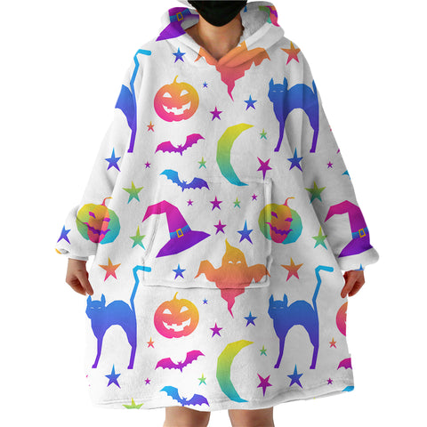 Image of Colorful Halloween SWLF1748 Hoodie Wearable Blanket