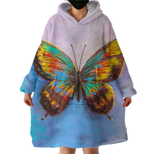 Colorful Butterfly SWLF1181 Hoodie Wearable Blanket