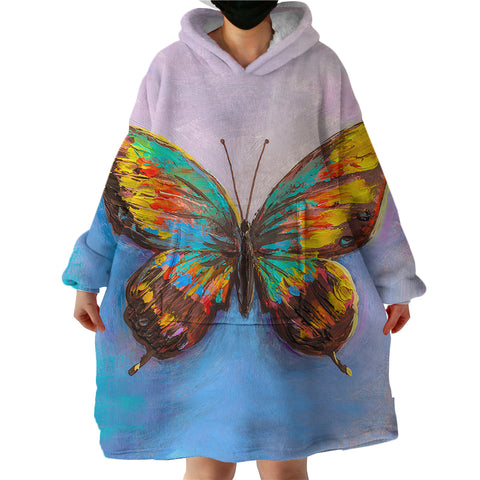 Image of Colorful Butterfly SWLF1181 Hoodie Wearable Blanket