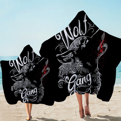 Image of Wolf Gang Black Hooded Towel