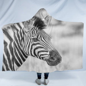 B&W Zebra SW2024 Hooded Blanket