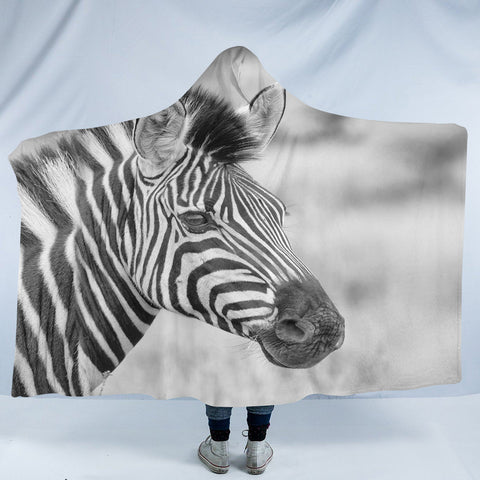 Image of B&W Zebra SW2024 Hooded Blanket