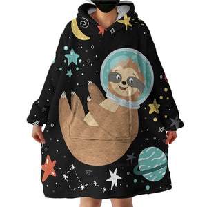 Slothstronaut SWLF1626 Hoodie Wearable Blanket