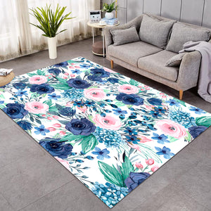 Pink & Blue Roses SW1195 Rug