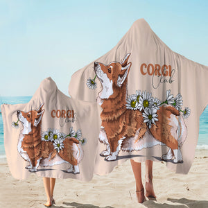 Chubby Corgi Hooded Towel