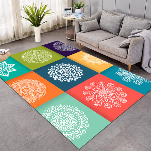 Image of Concentric Mandala Designs Colorblocks SW1618 Rug