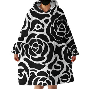 Rose Patterns SWLF1377 Hoodie Wearable Blanket