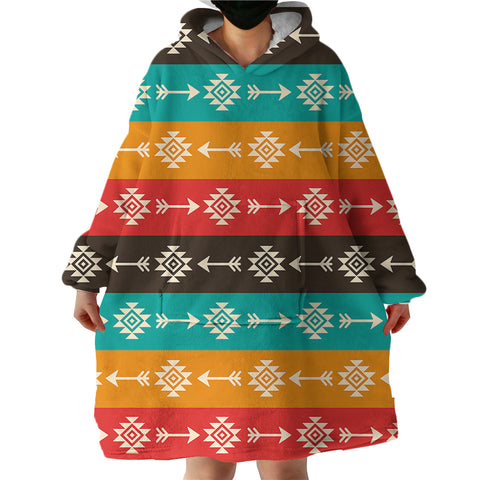 Image of Aztec Themed SWLF0301 Hoodie Wearable Blanket