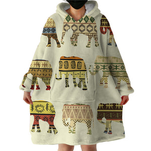 Elephant Collection SWLF2781 Hoodie Wearable Blanket