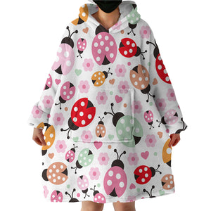 Ladybug Themed SWLF1187 Hoodie Wearable Blanket