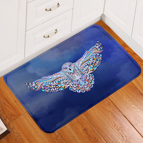 Image of Stylized Owl Cloud Door Mat