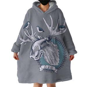 Go Wild Trophyhead SWLF2696 Hoodie Wearable Blanket