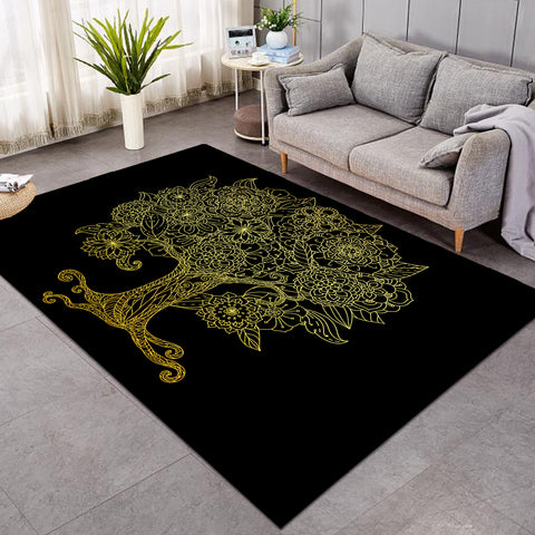 Image of Tree Of Life Black SW0631 Rug