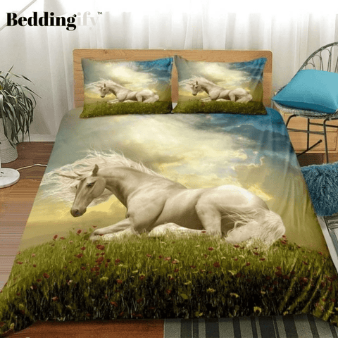 Image of Grassland Sky Unicorn Bedding Sets - Beddingify