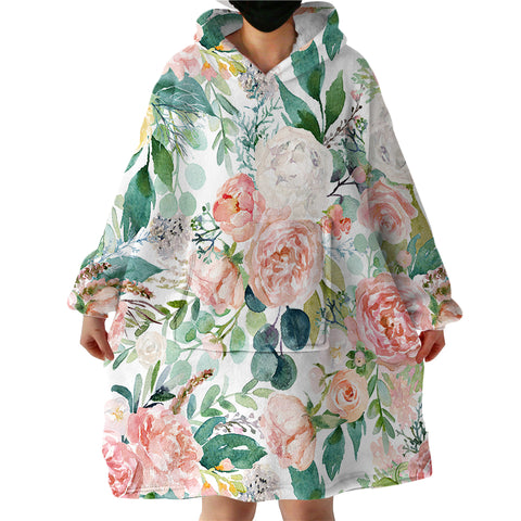 Image of Vintage Roses SWLF0459 Hoodie Wearable Blanket