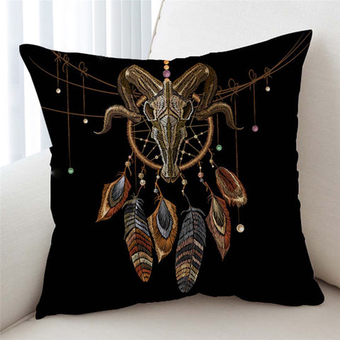 Image of Thread Pattern Trophy Head Catcher Cushion Cover - Beddingify